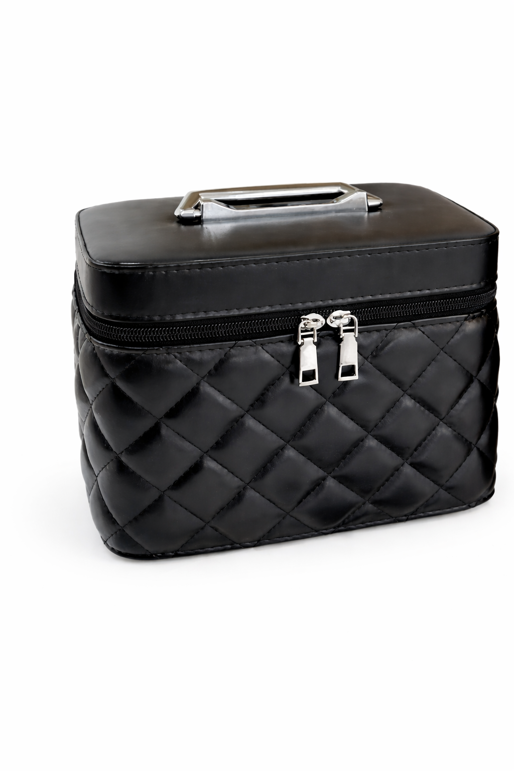 Medium Black Quilted Vanity Case (#10)