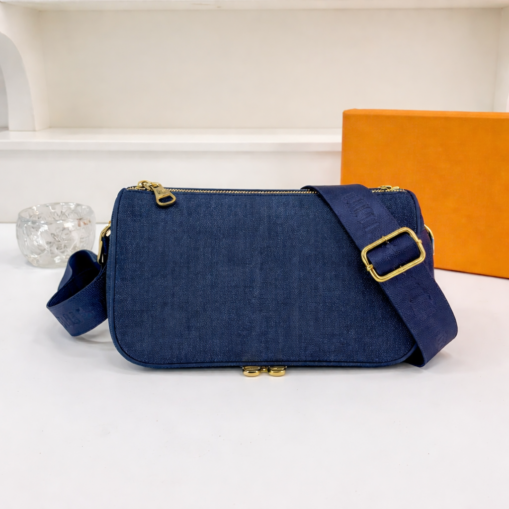Dark Blue Denim Crossbody Bag (#3)